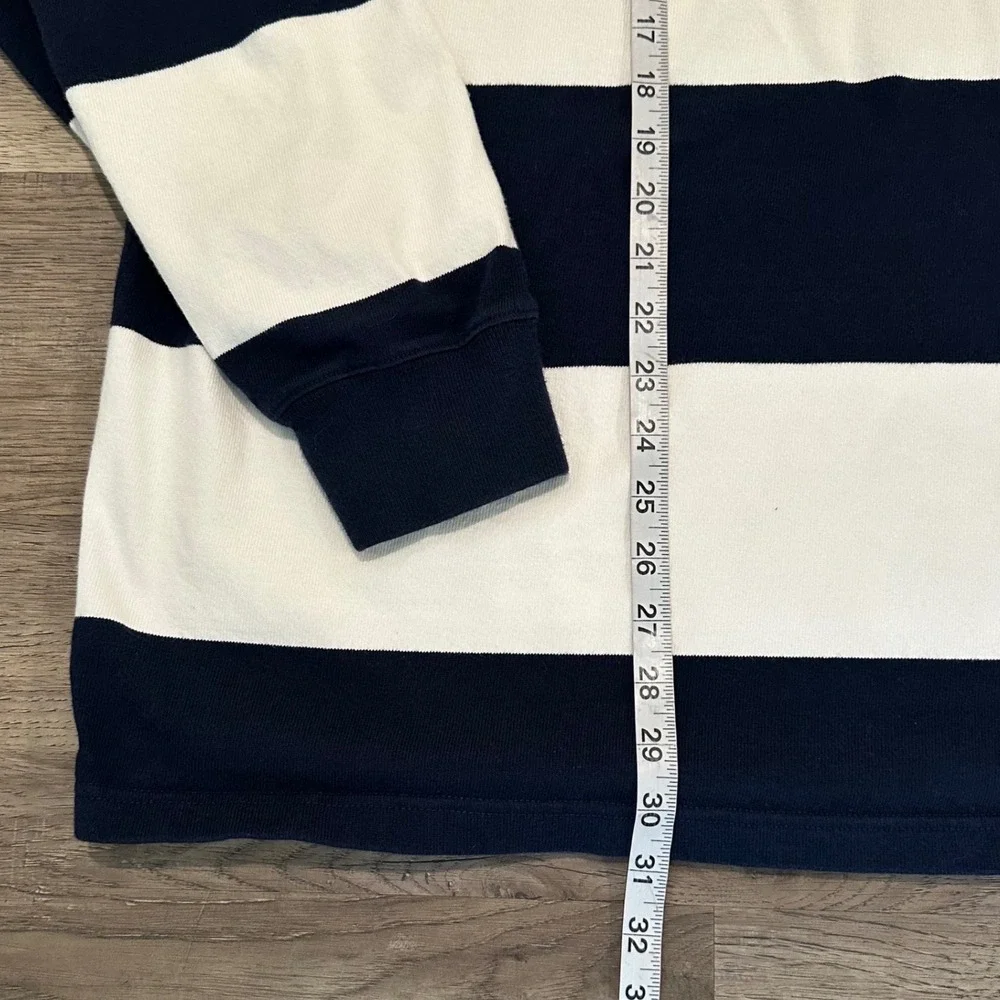Polo Ralph Lauren Rugby Polo Shirt Mens 2LT 2XLT Big Tall Navy White Striped